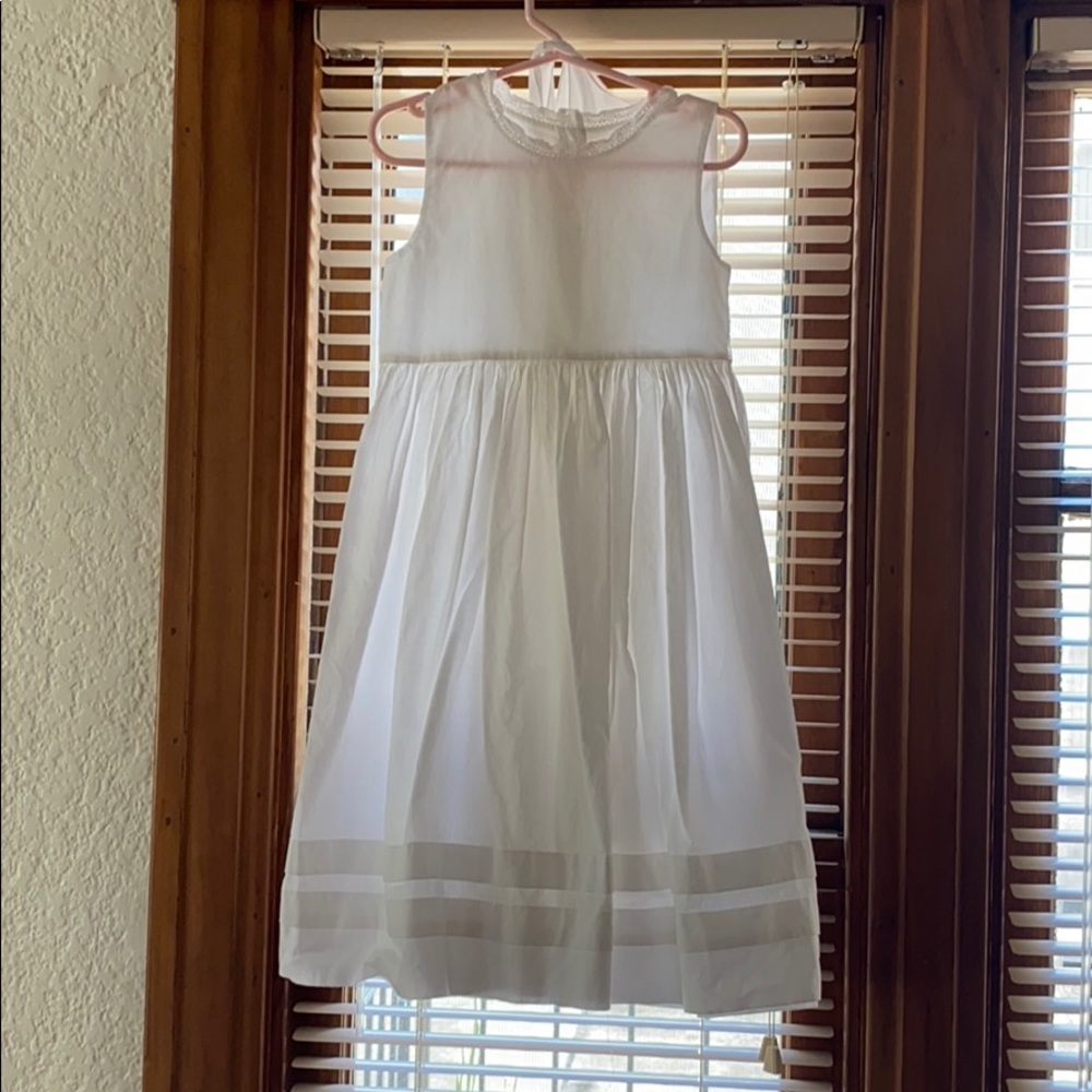 Strasburg white sleeveless dress and slip